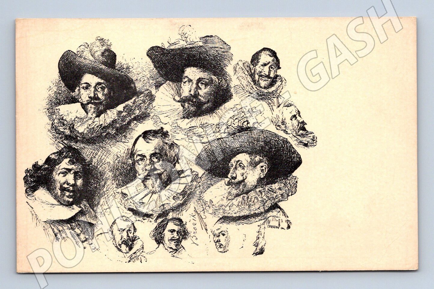 Pohlednice V. Brožík studie 1882 (M6578)