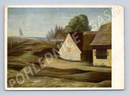 Pohlednice J. Zrzavý Stodoly v České Bělé (M6580)