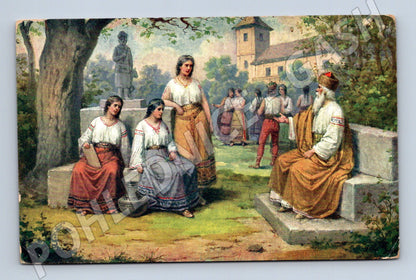 Pohlednice Krok a dcery česká historie (M6581)