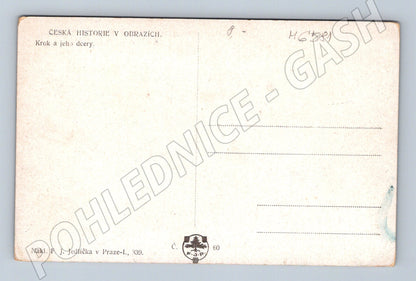 Pohlednice Krok a dcery česká historie (M6581)