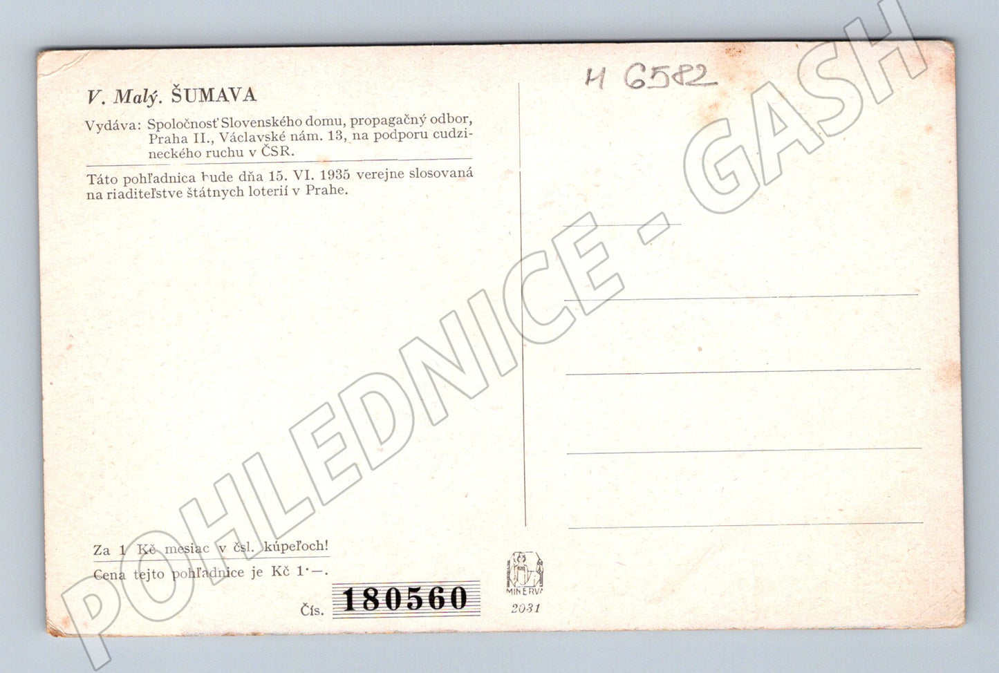 Pohlednice Šumava ilustrovaná 1935 (M6582)