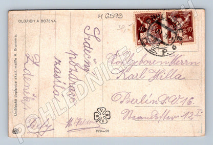 Pohlednice Oldřich a Božena malý formát (M6593)