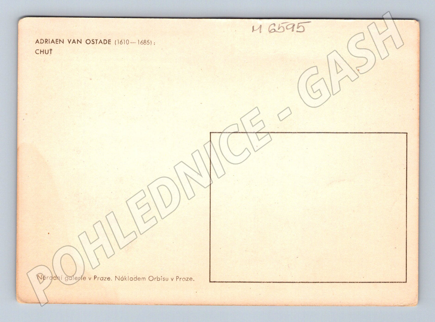 Pohlednice Adriaen van Ostade Chut (M6595)