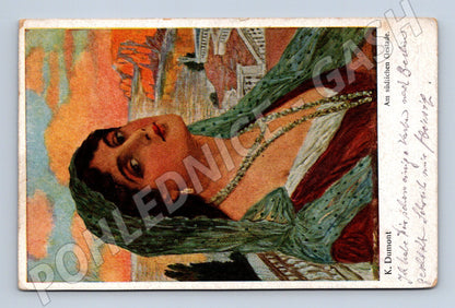 Pohlednice K. Dumont portrét ženy 1918 (M6597)