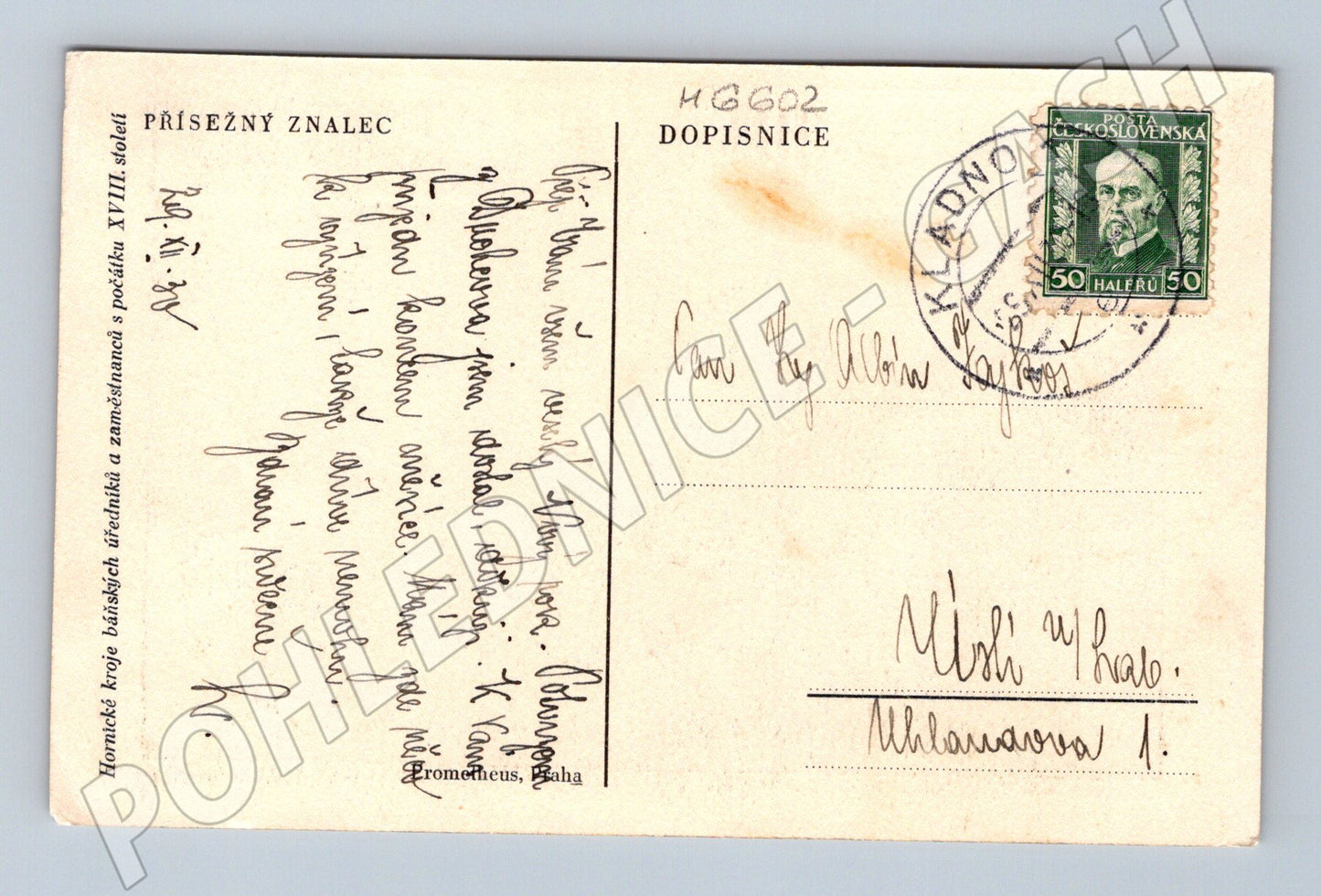 Pohlednice Hornictví kroj báňských úředníků (M6602)