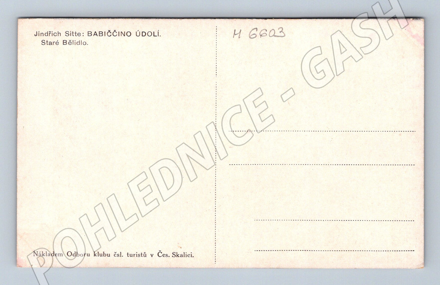 Pohlednice Babiččino údolí Staré Bělidlo (M6603)