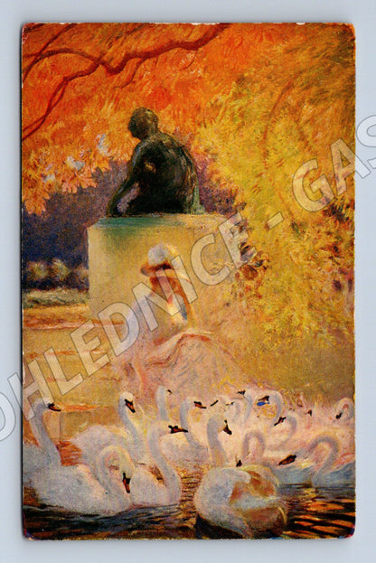 Pohlednice Gaston la Touche Labutě (M6604)