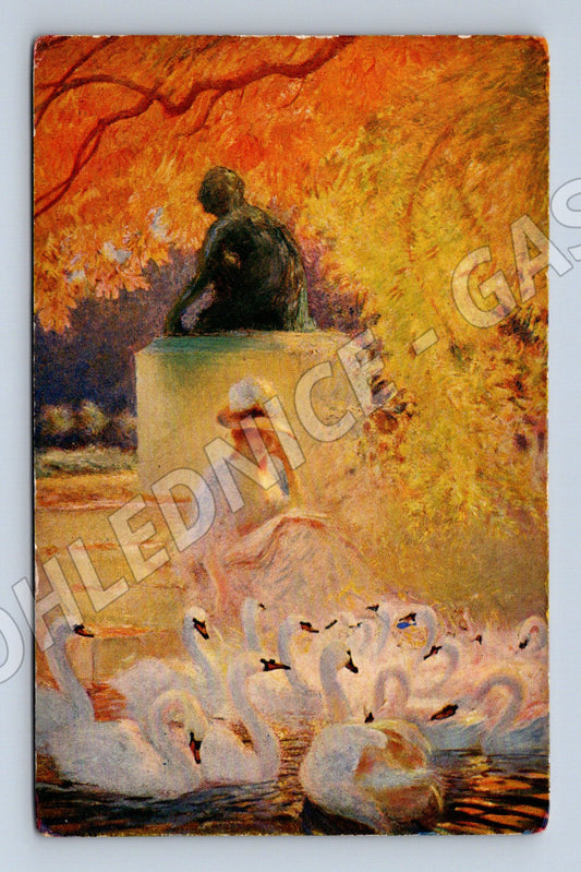 Pohlednice Gaston la Touche Labutě (M6604)