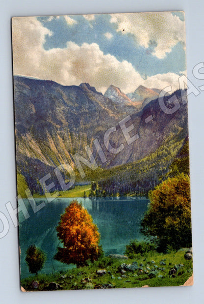 Pohlednice Alpy jezero hory podzim (M6610)