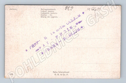 Pohlednice Labutí jezero dvě labutě (M6611)