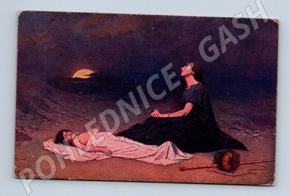 Pohlednice Hagar a Ismael na poušti (M6617)