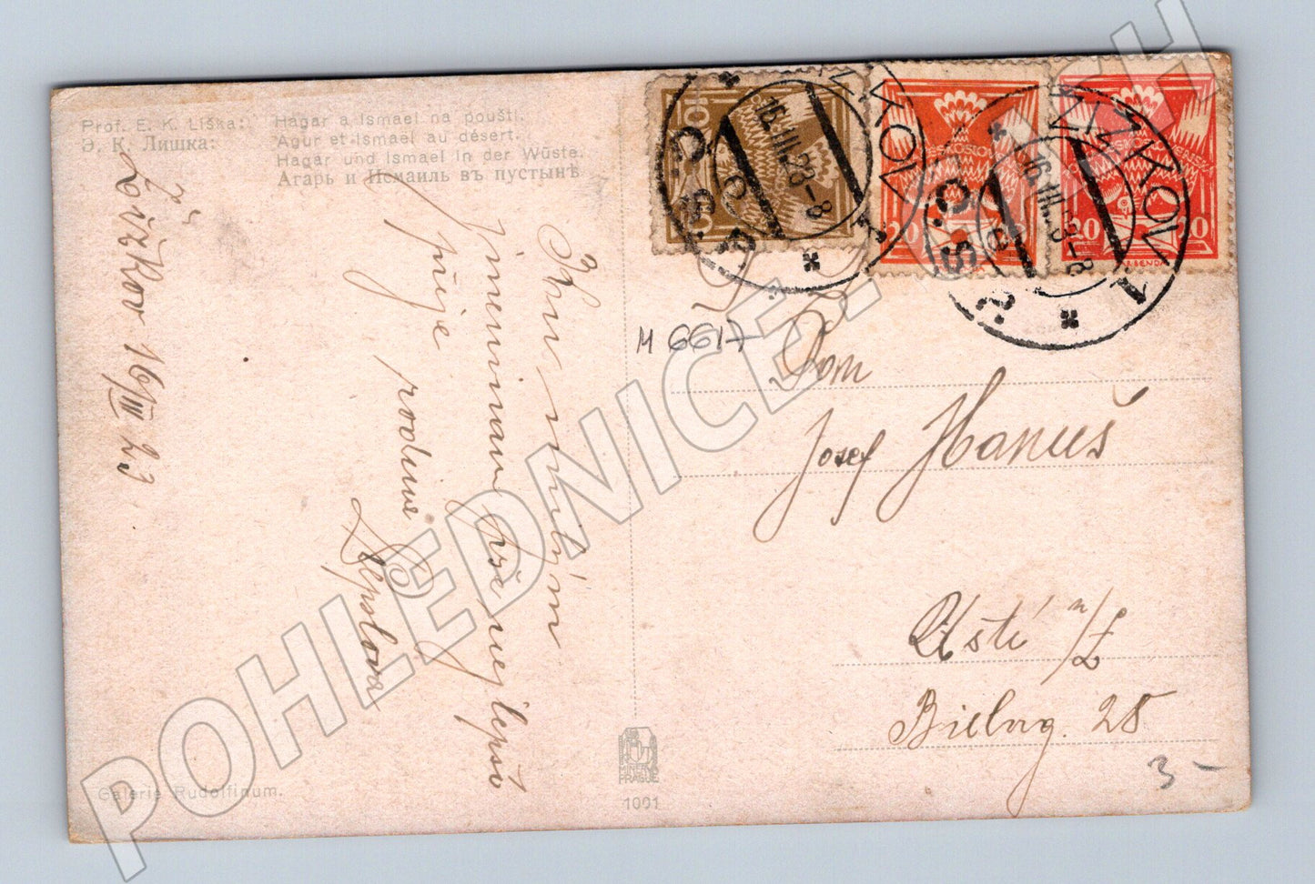 Pohlednice Hagar a Ismael na poušti (M6617)