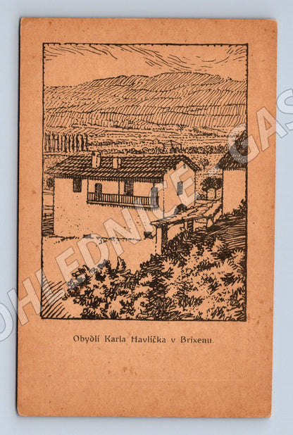Pohlednice obydlí Karla Havlíčka v Brixenu (M6619)