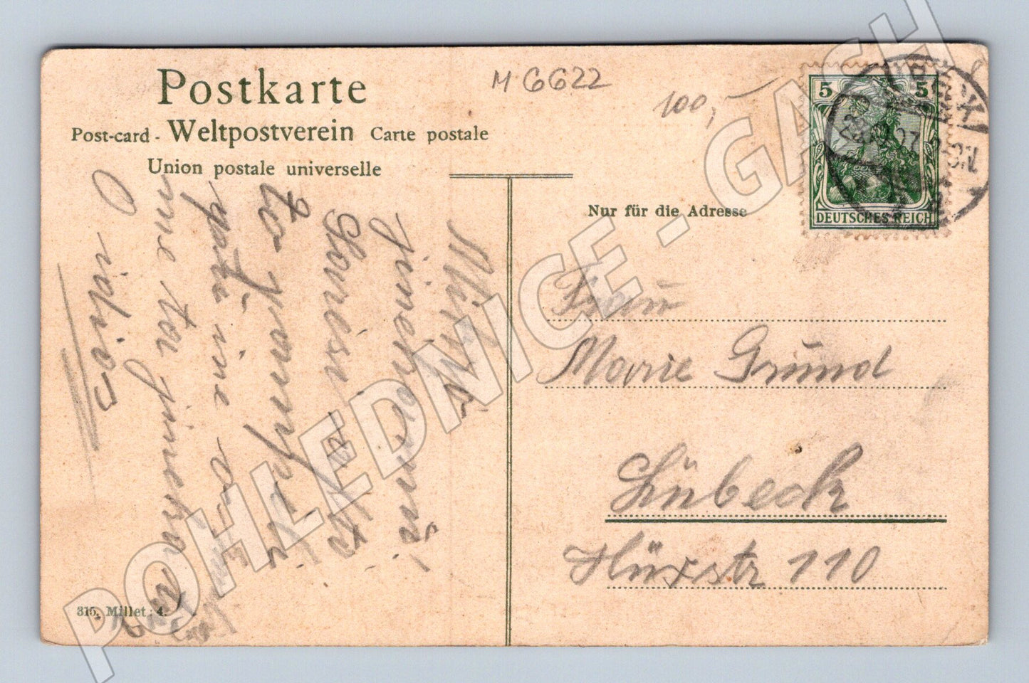 Pohlednice Millet venkovská práce na poli (M6622)