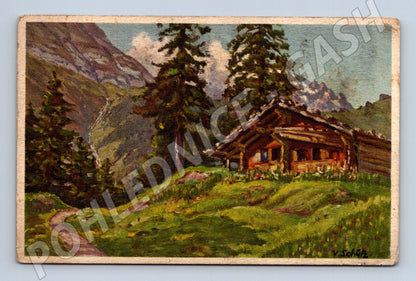 Pohlednice Sennhütte bei Geils Švýcarsko (M6627)