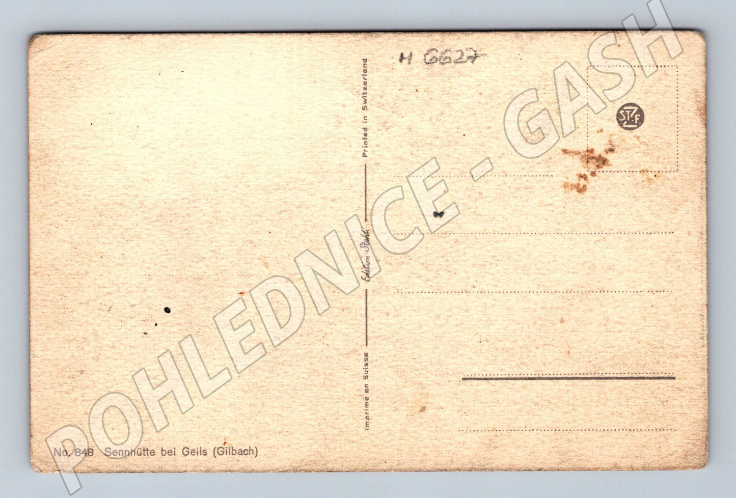 Pohlednice Sennhütte bei Geils Švýcarsko (M6627)