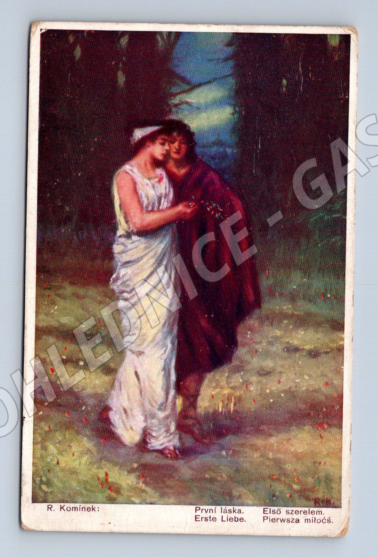 Pohlednice R. Komínek První láska (M6628)