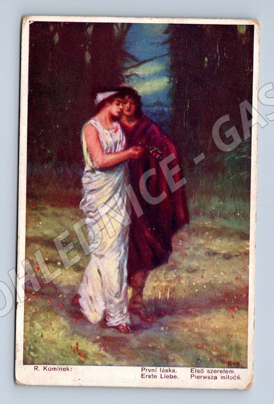 Pohlednice R. Komínek První láska (M6628)