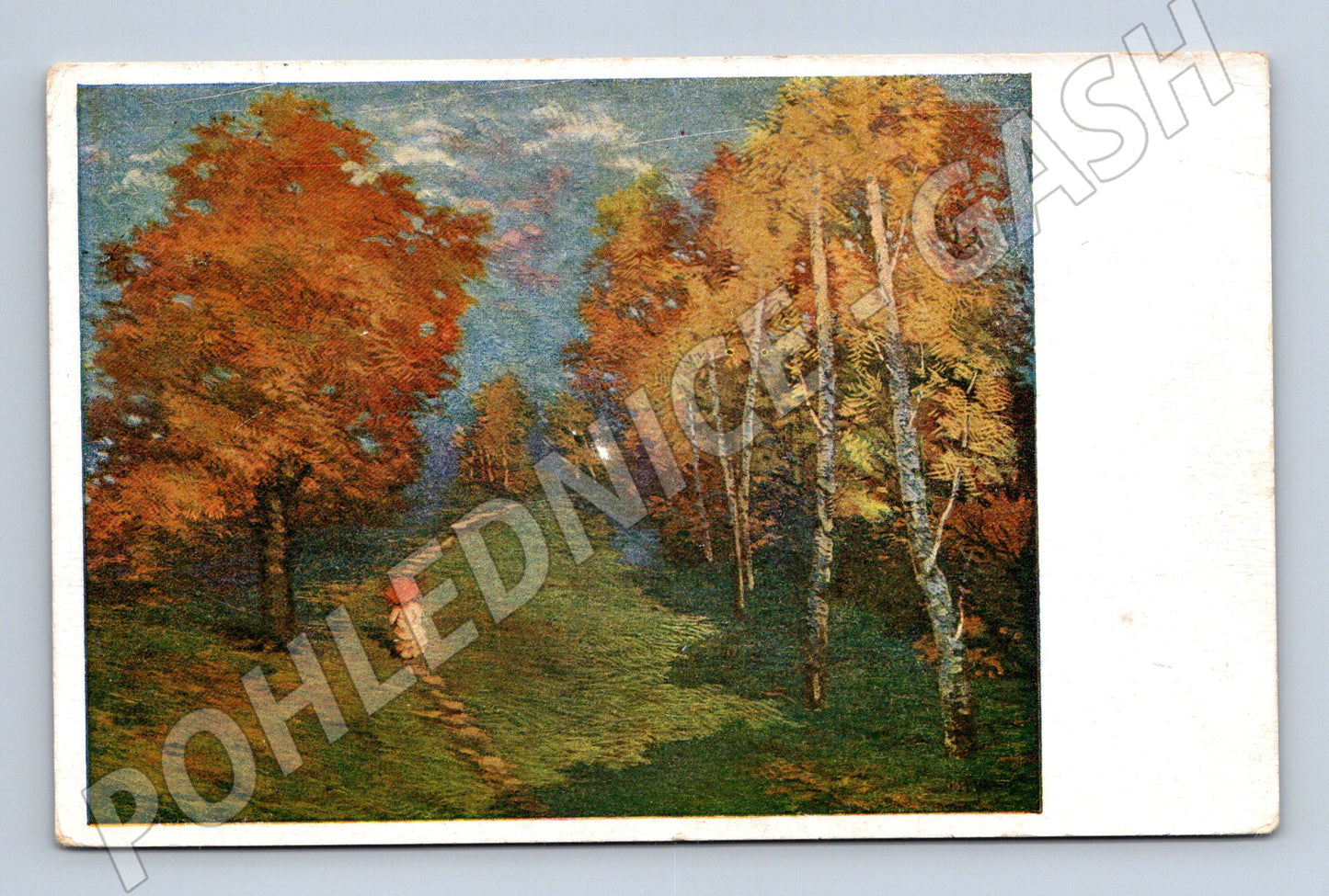 Pohlednice Otakar Hájek podzimní krajina (M6634)