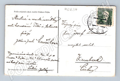 Pohlednice Otakar Hájek podzimní krajina (M6634)