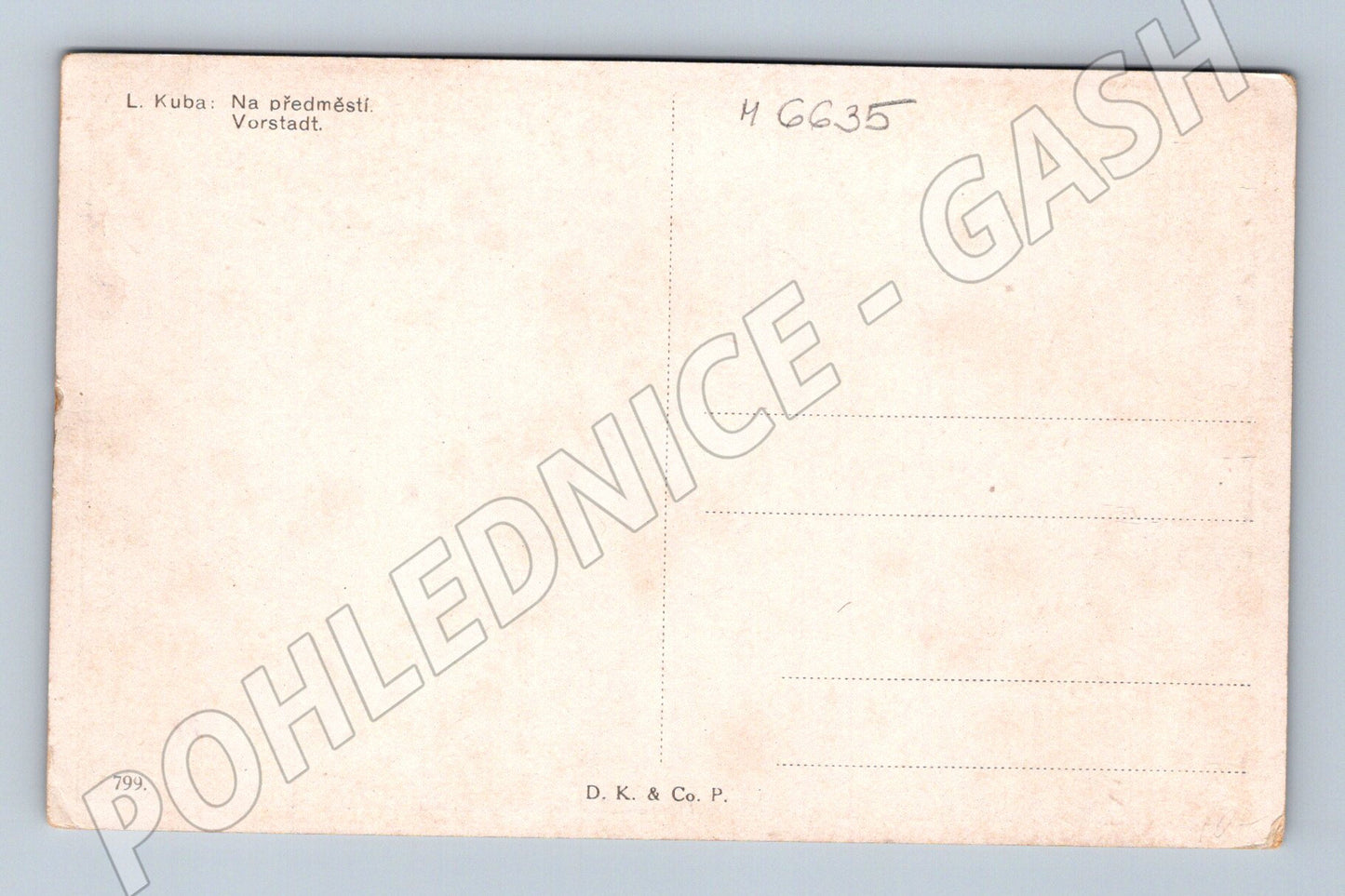 Pohlednice L. Kuba Na předměstí (M6635)