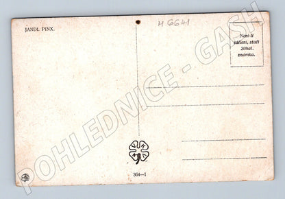 Pohlednice venkovská krajina Jandl Pinx (M6641)