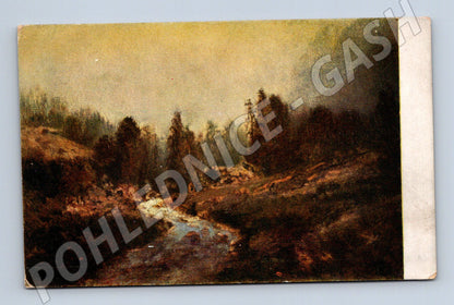 Pohlednice A. Piepenhagen romantická krajina (M6643)