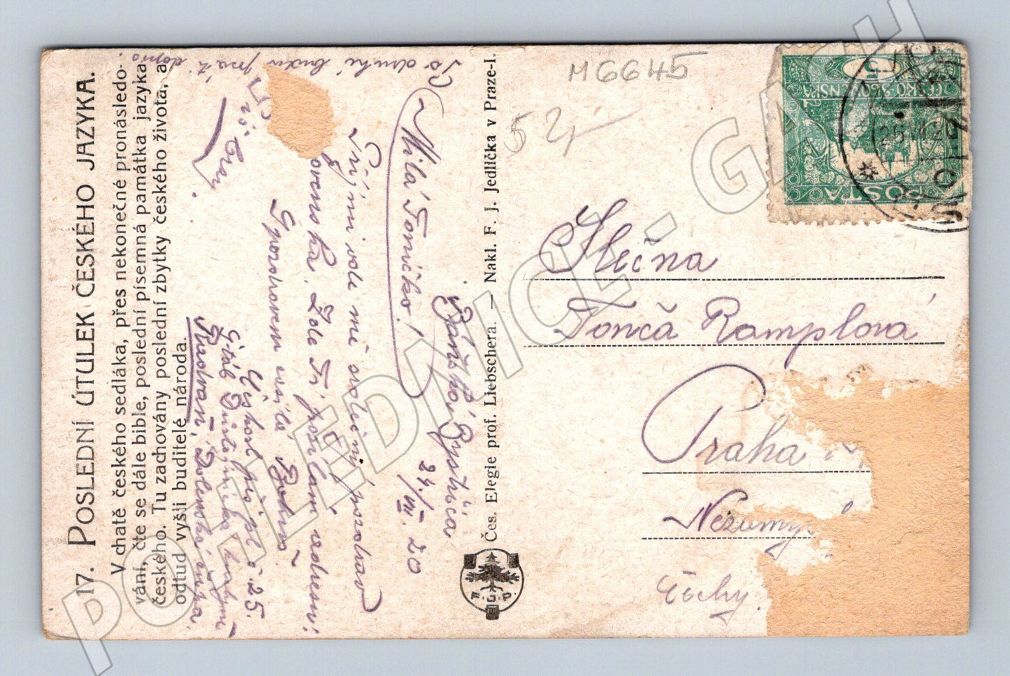 Pohlednice Poslední útulek českého jazyka (M6645)