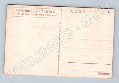 Pohlednice jezdec na koni Paul Hey (M6646)