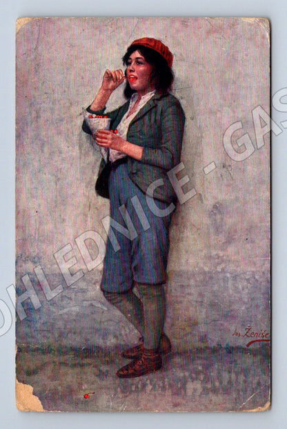 Pohlednice J. Ženíšek První třešně (M6649)