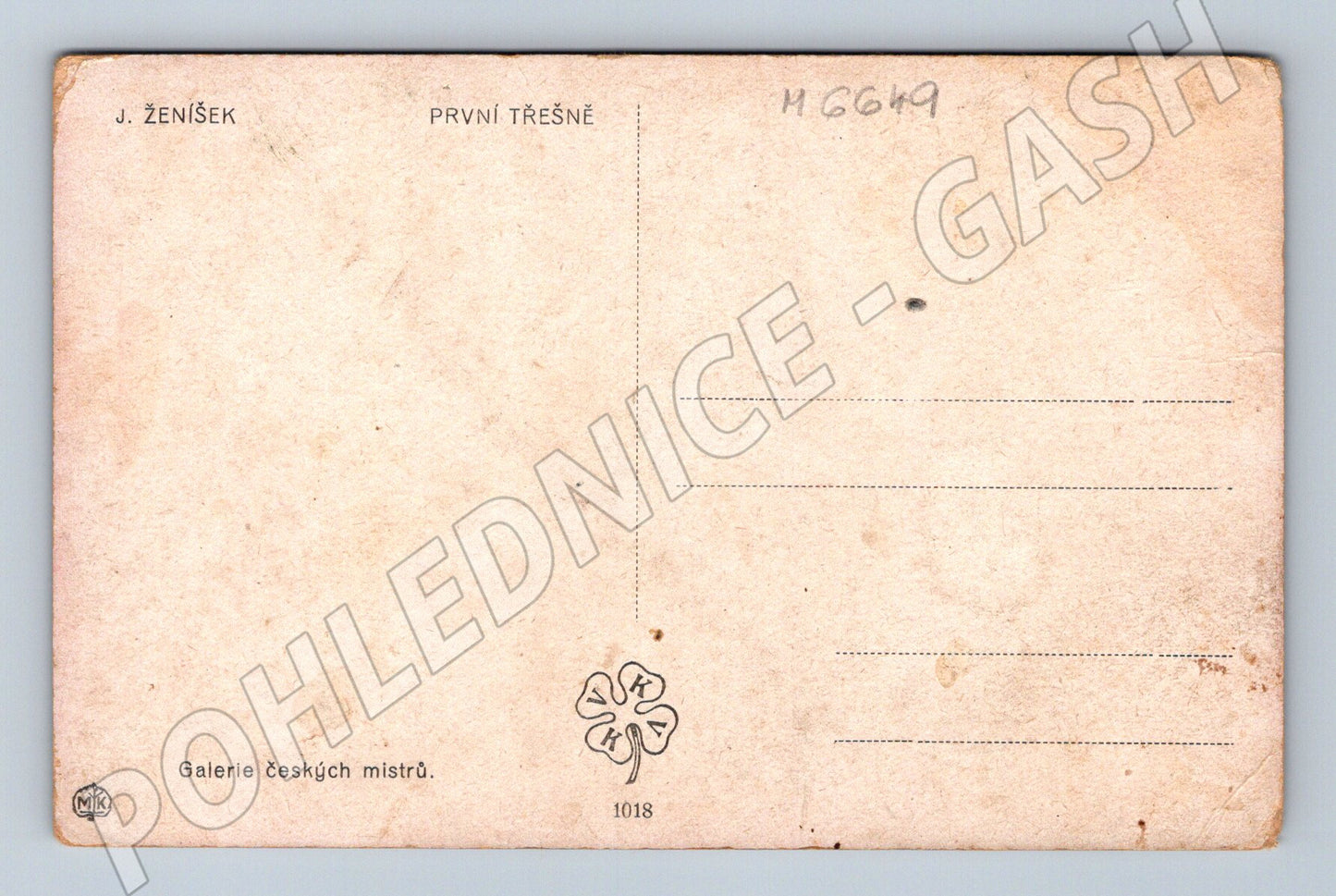 Pohlednice J. Ženíšek První třešně (M6649)