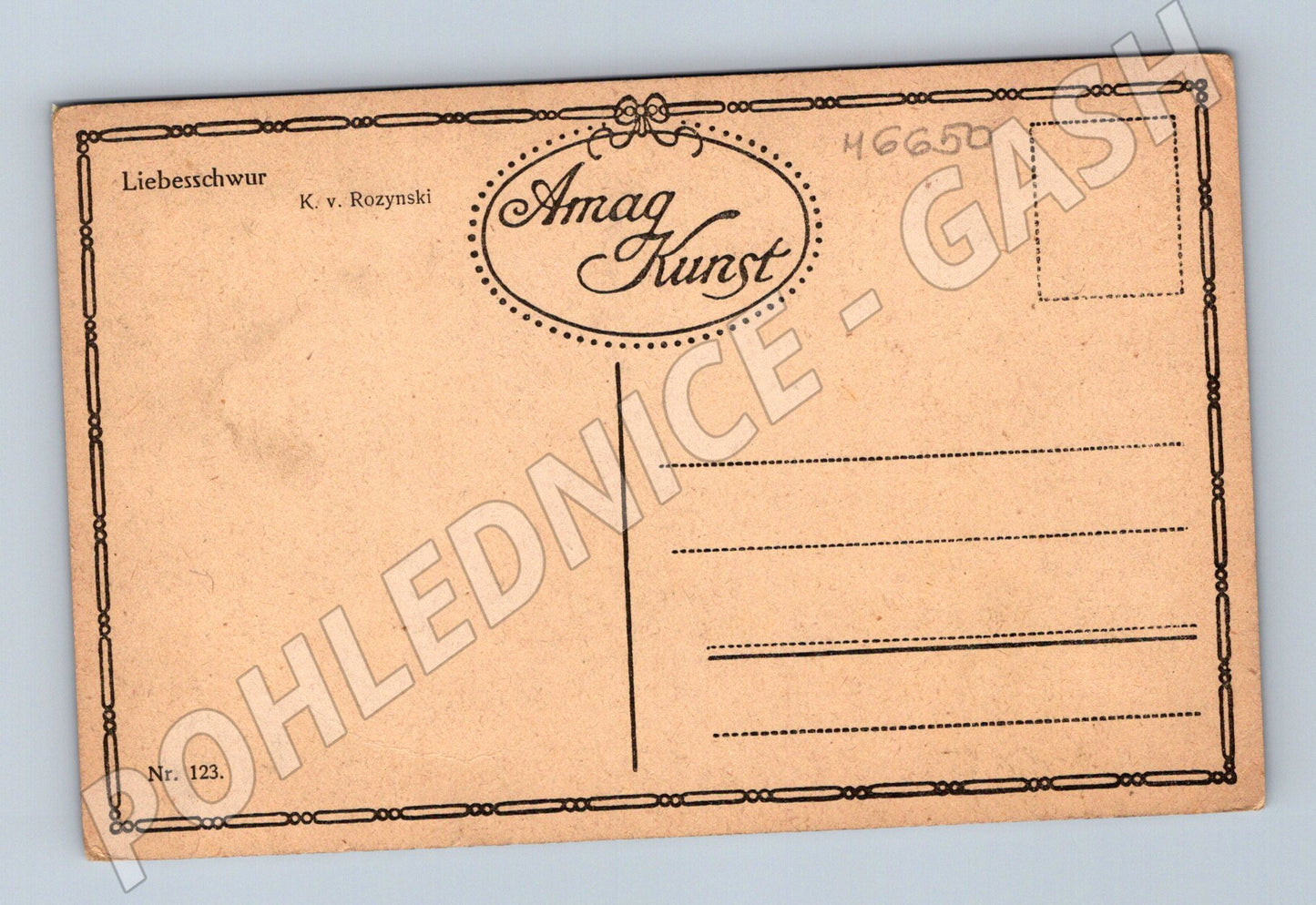 Pohlednice Liebesschwur K. v. Rozynski (M6650)