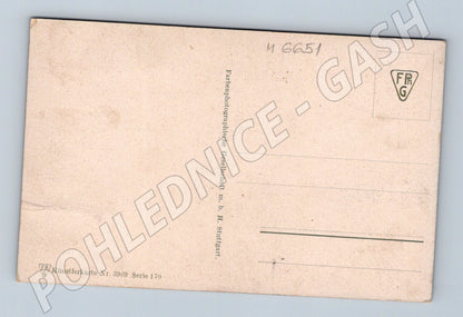 Pohlednice německá vesnice hrázděné domy (M6651)