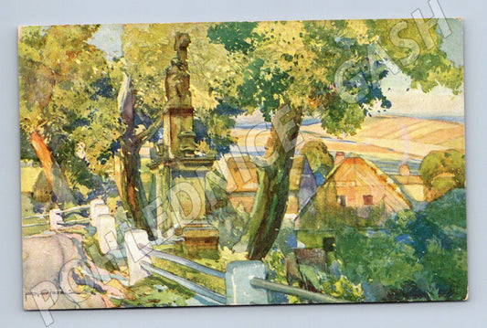 Pohlednice venkovská krajina J. Šetelík (M6654)