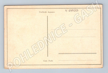 Pohlednice vesnická idyla Gustava Porše (M6660)