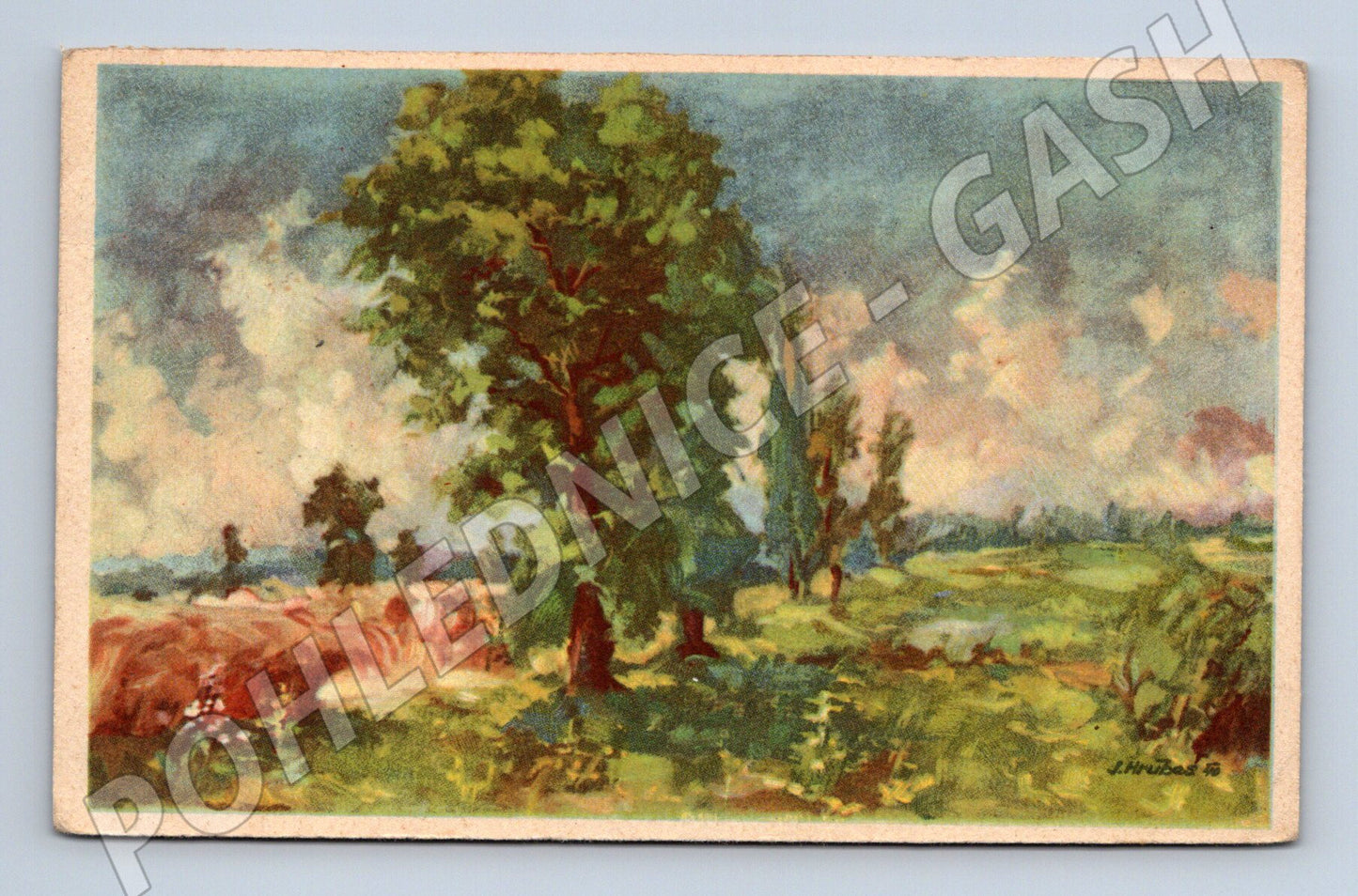 Pohlednice krajina J. Hůrka 1945 (M6661)