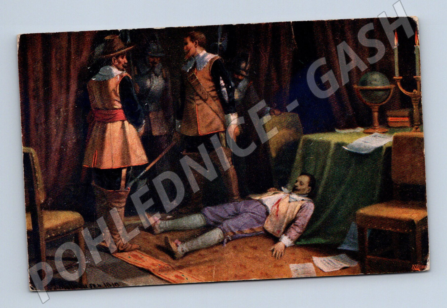 Pohlednice Smrt Albrechta z Valdštejna (M6670)