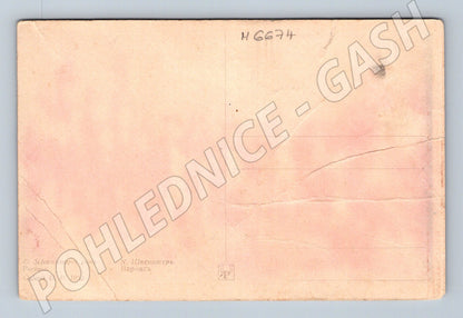 Pohlednice alegorie Parnas Schweninger (M6674)