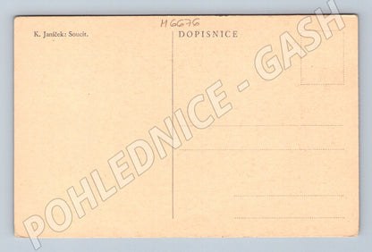 Pohlednice K. Janíček Soucit jezdec a žena (M6676)