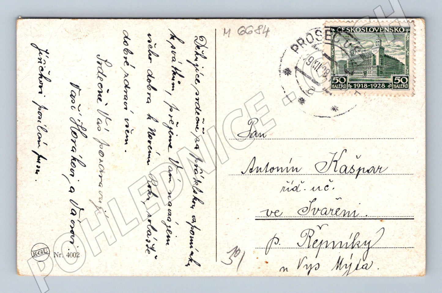 Pohlednice Kamil Lhoták chalupa 1928 (M6684)