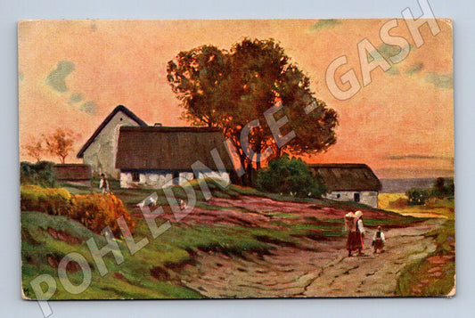 Pohlednice český venkov kroje 1910 (M6690)