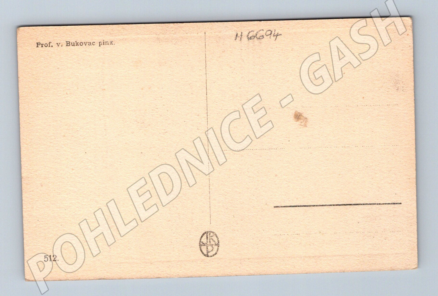 Pohlednice V. Bukovac žena v bílém (M6694)