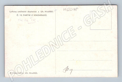Pohlednice vinohrady Uh. Hradiště 1918 (M6698)