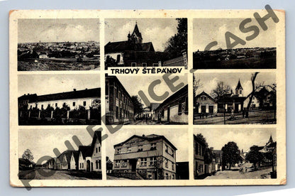 Pohlednice Trhový Štěpánov koláž foto ČSR 1937 (M670)