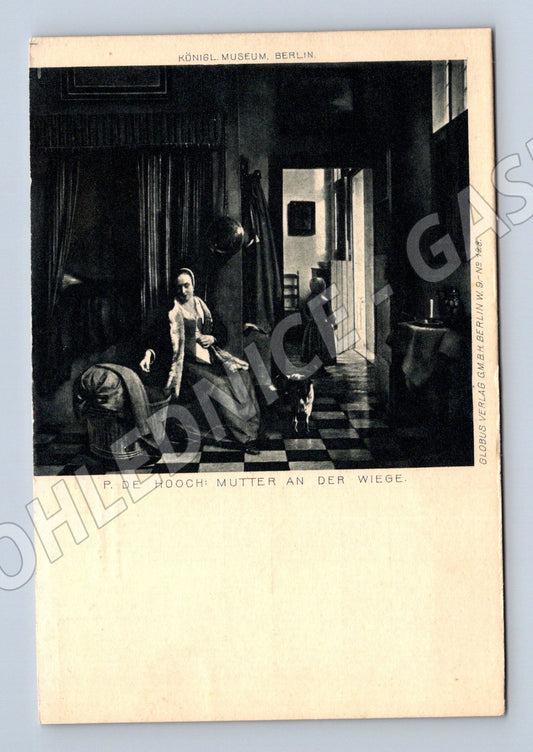Pohlednice Mutter an der Wiege Hooche (M6706)