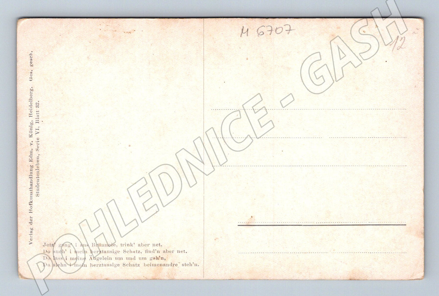 Pohlednice scéna u studny vesnice (M6707)