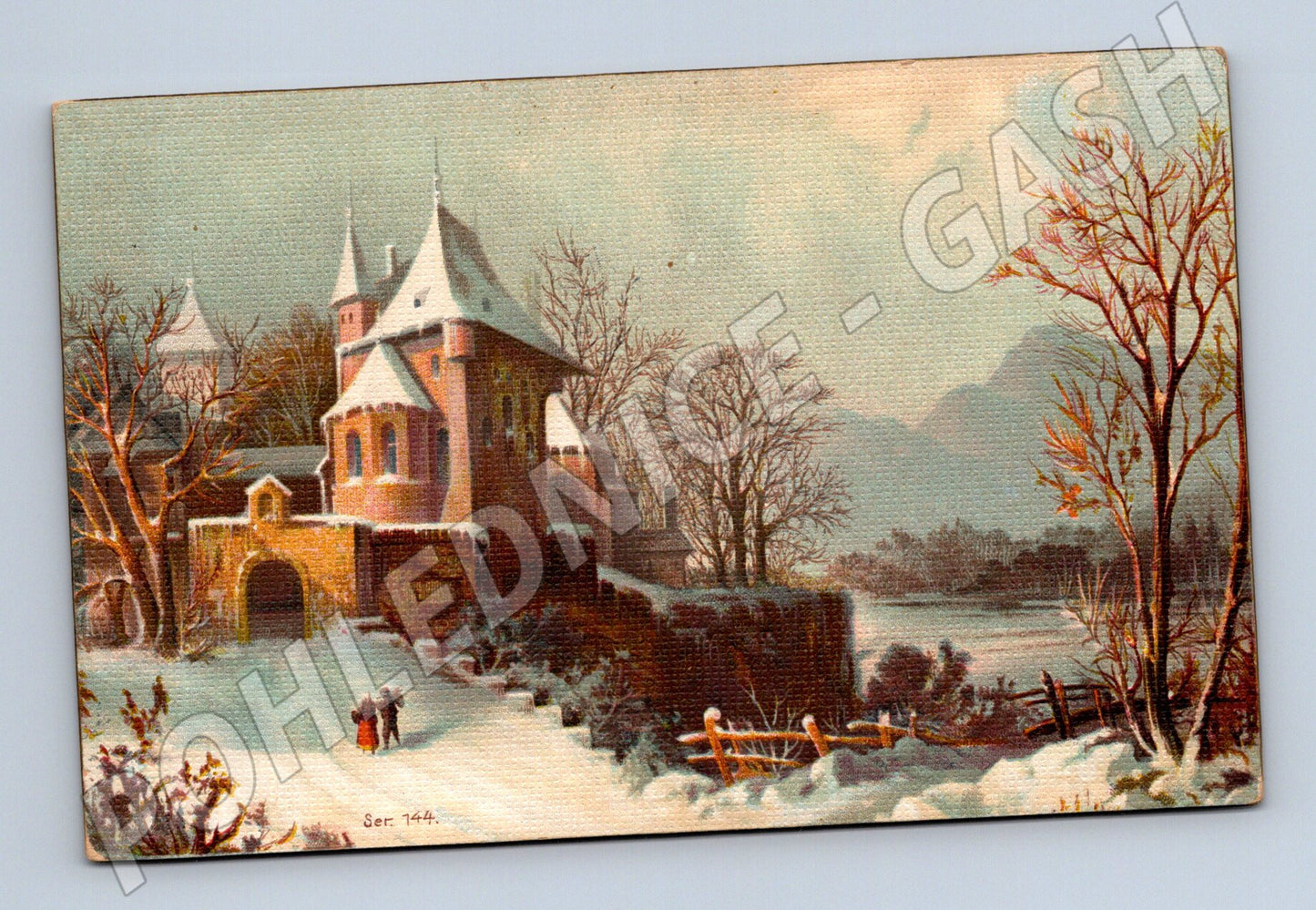 Pohlednice zimní motiv hrad či zámek (M6710)