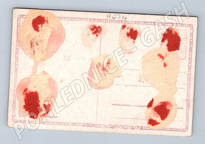 Pohlednice zátiší švestky hrnec malba (M6714)