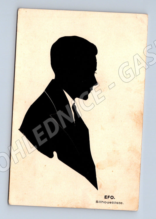 Pohlednice silueta portrét EFO (M6719)
