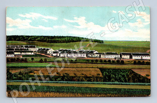 Pohlednice kolorovaná vesnice malý formát (M6721)